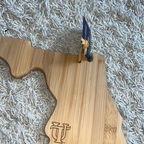 New Totally Bamboo State of Florida Shaped University of Tampa Serving Cutting B - Picture 9 of 9